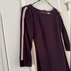 Purple Vince Camuto 3/4 sleeve scuba crepe shift dress